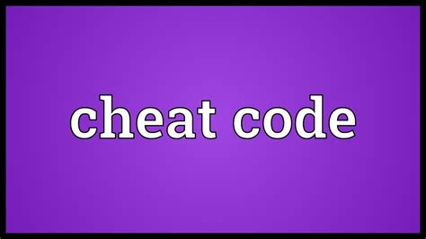 14 Sep 2016. . Cheat code meaning urban dictionary